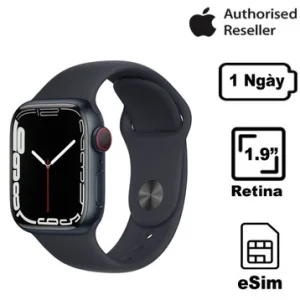 Apple Watch Series 7 45mm (4G) Viền thép dây cao su | Chính hãng VN/A