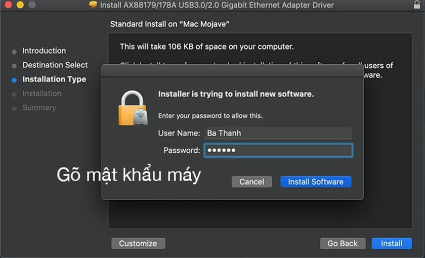 Macbook không nhận mạng dây qua USB Ethernet Adapter