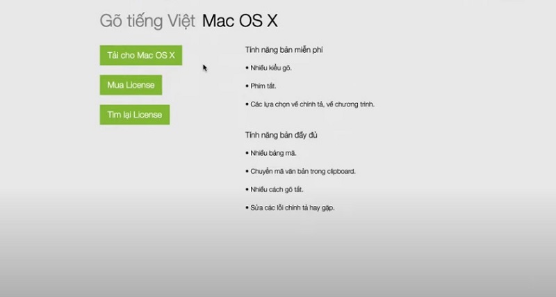Sử dụng phần mềm gõ tiếng việt trên macbook