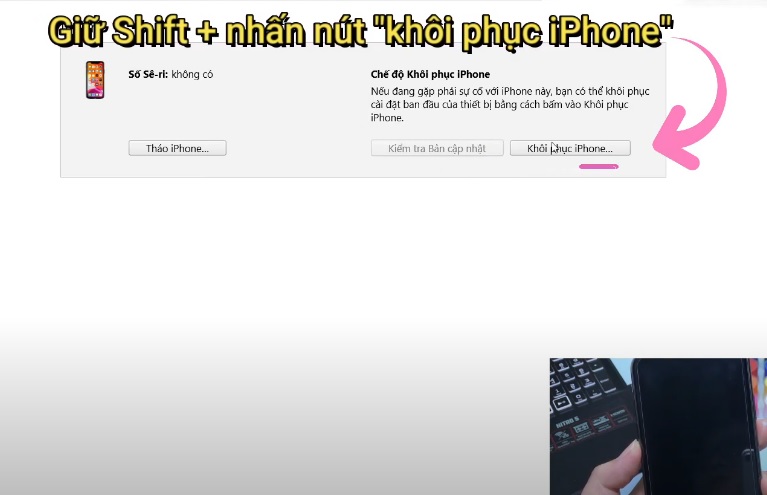 Khắc phục iPhone bị đen màn hình nhưng vẫn có tiếng bằng cách khắc khôi phục lại cài đặt gốc