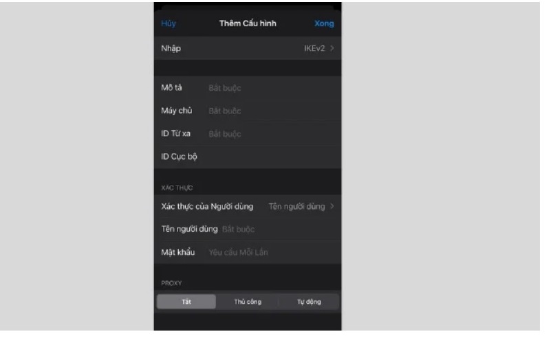 Cách tắt VPN trên iphone thủ công trên ios 17