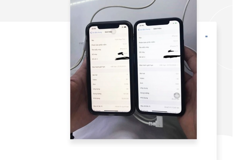 iPhone XS Max bị lỗi màn hình ố vàng, trắng màn hình