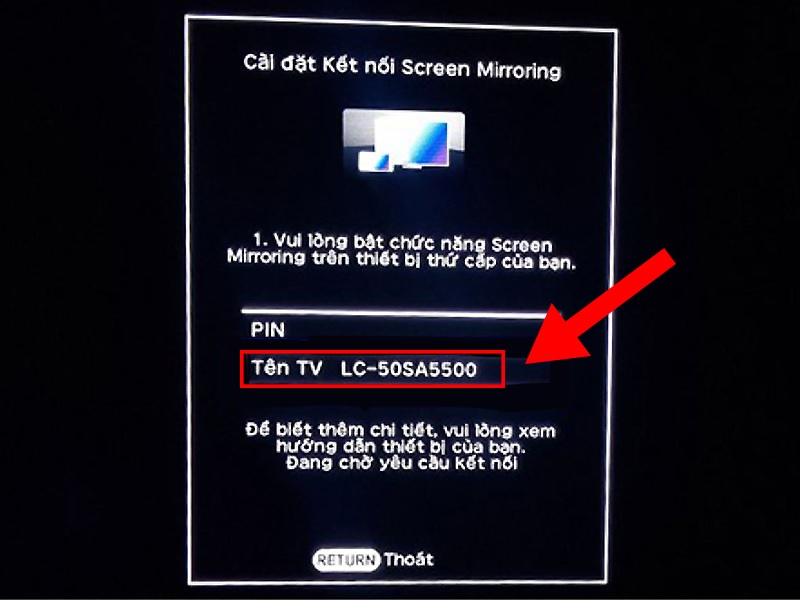 Cách kết nối điện thoại iPhone với Tivi Sharp Screen Mirroring