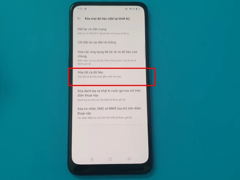 Reset điện thoại OPPO, Realme