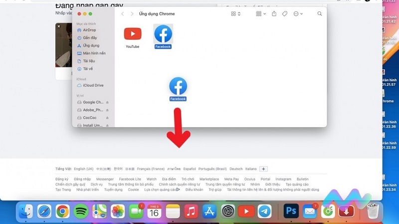 Cách tải Facebook cho Macbook