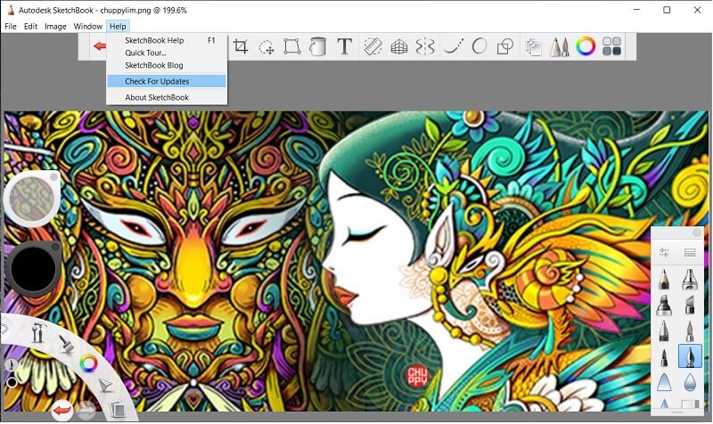 Phần mềm app vẽ trên iPad - Autodesk Sketchbook