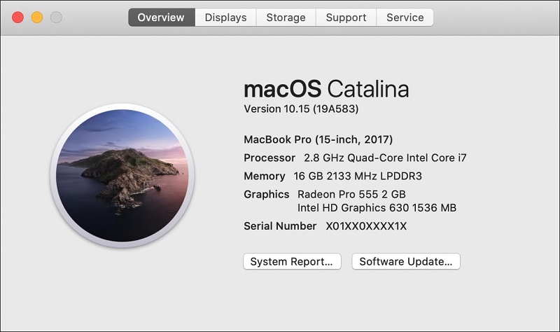 Macbook bị treo khi mở máy bước 2 Chọn "About this Mac"