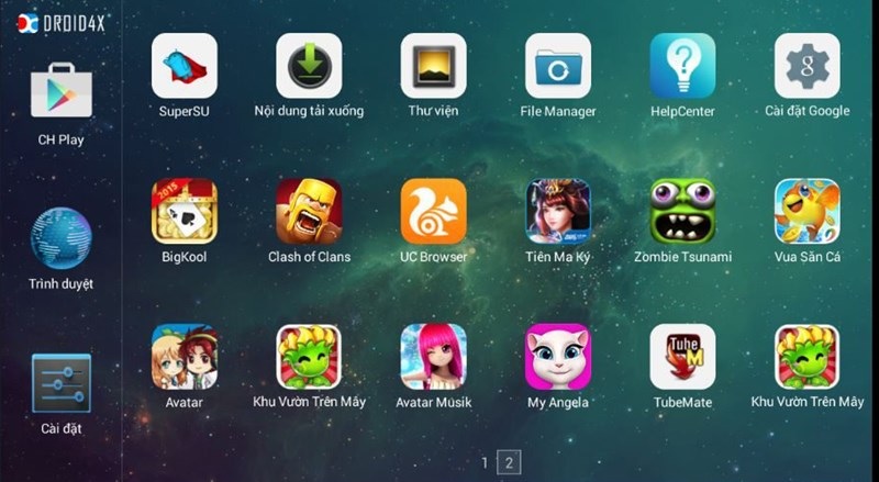 Phần mềm Droid4X giả lập Android trên Mac