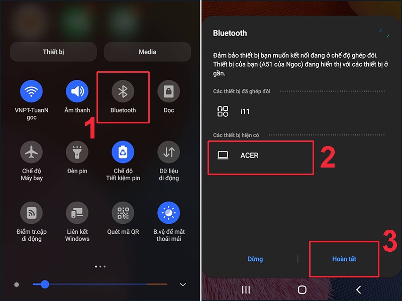 Chuyển ảnh từ điện thoại sang máy tính bằng cách sử dụng Bluetooth