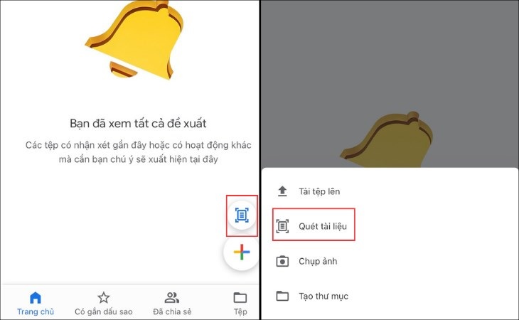 Cách scan bằng điện thoại Samsung bằng Google Drive