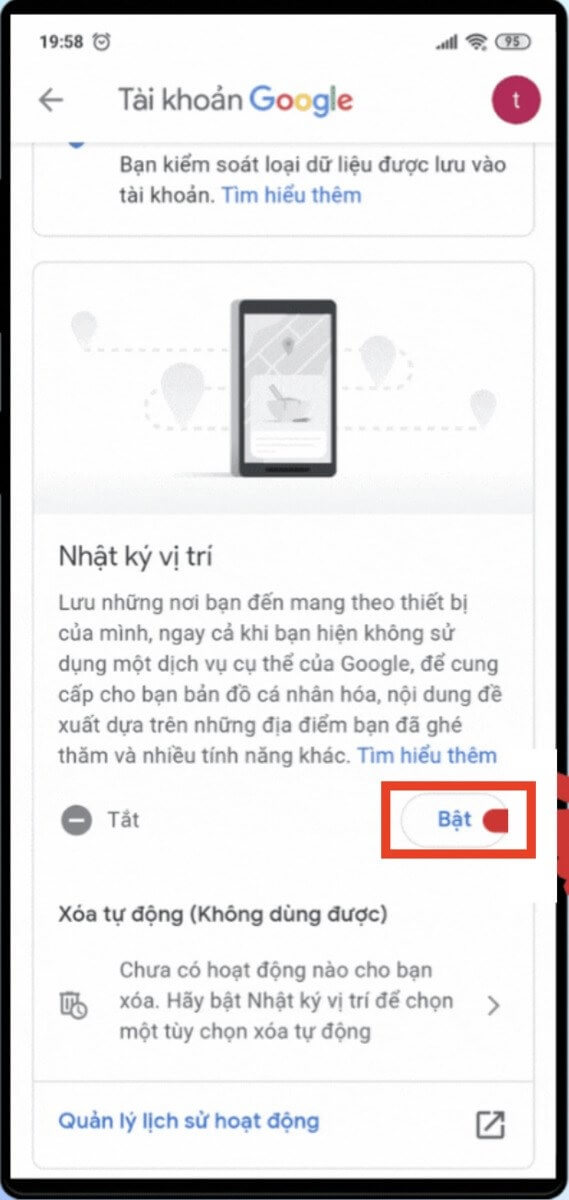 Cách theo dõi điện thoại qua Google Map bằng tính năng dòng thời gian