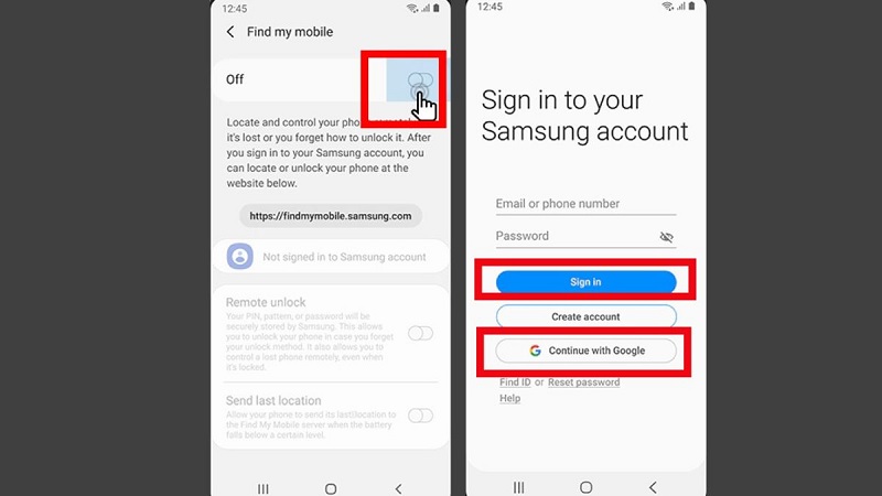 cách cài định vị giữa 2 điện thoại Samsung