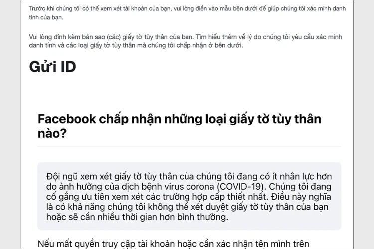 Cách lấy lại Facebook không cần mã xác nhận nhanh chóng