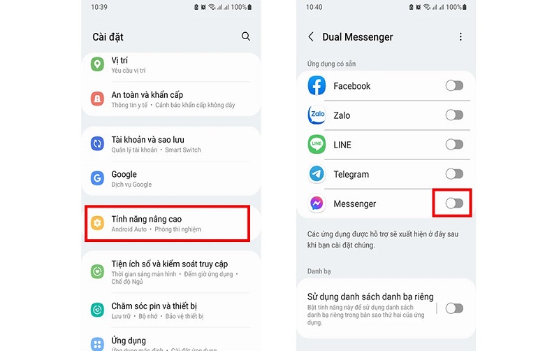Cách dùng 2 Nick facebook cùng lúc trên SamSung