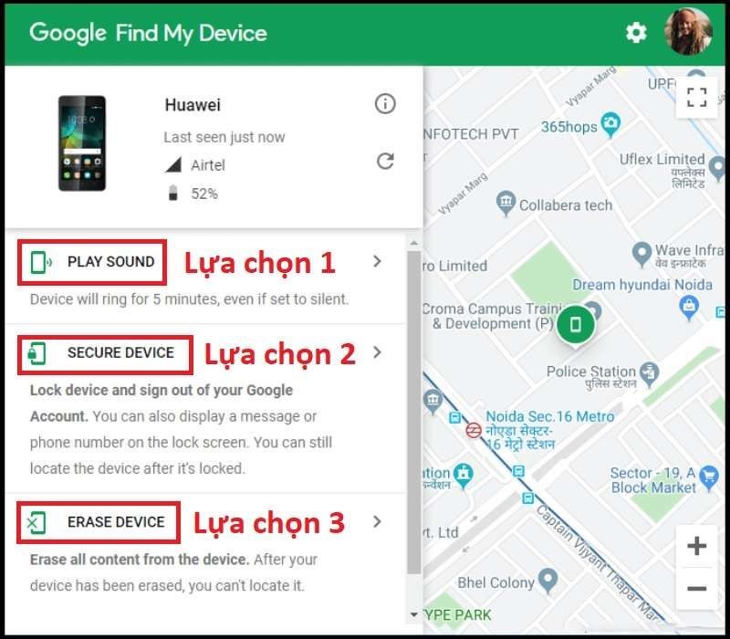 Cách tìm điện thoại bị mất khi tắt nguồn trên thiết bị Android
