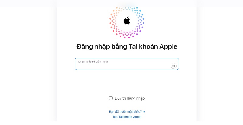 Đăng nhập iCloud bằng Apple ID của iPhone bị mất, hệ thống tự chuyển đến định vị.