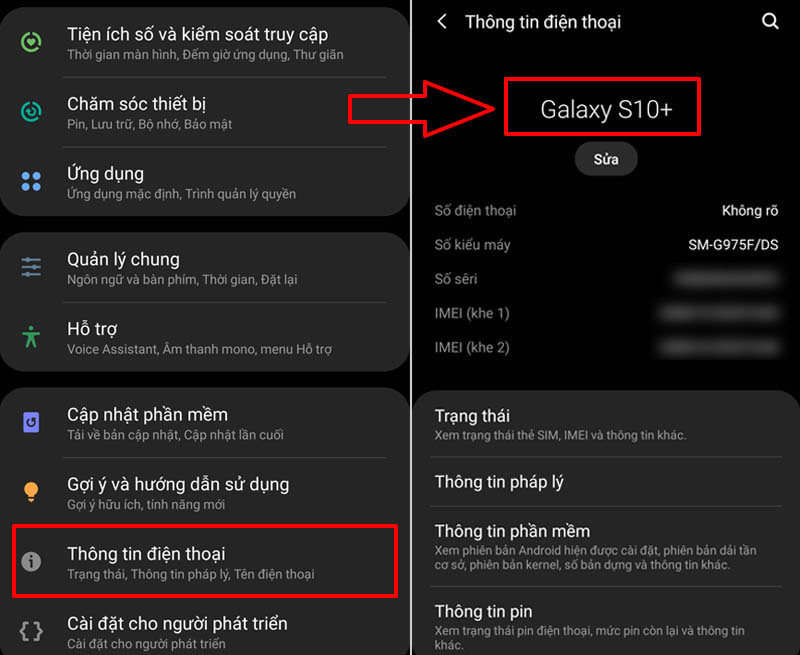 Cách kiểm tra đời máy Samsung