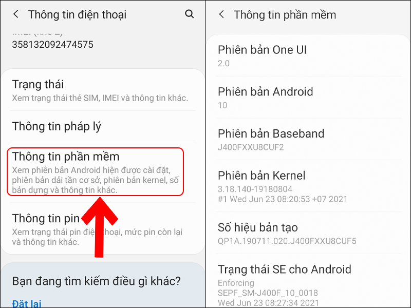 Cách kiểm tra phiên bản phần mềm