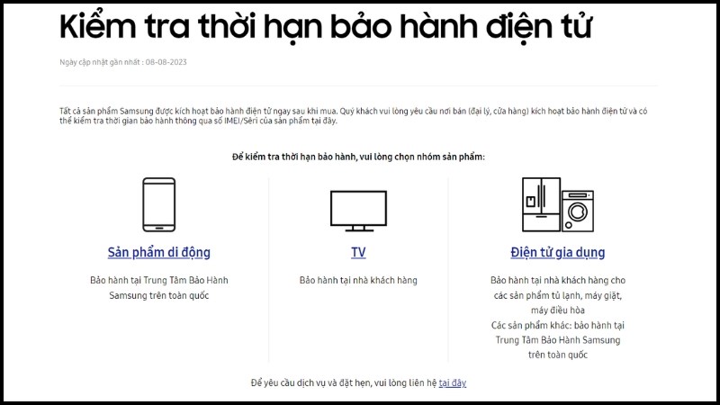 Cách kiểm tra thời gian bảo hành điện thoại Samsung bằng IMEI