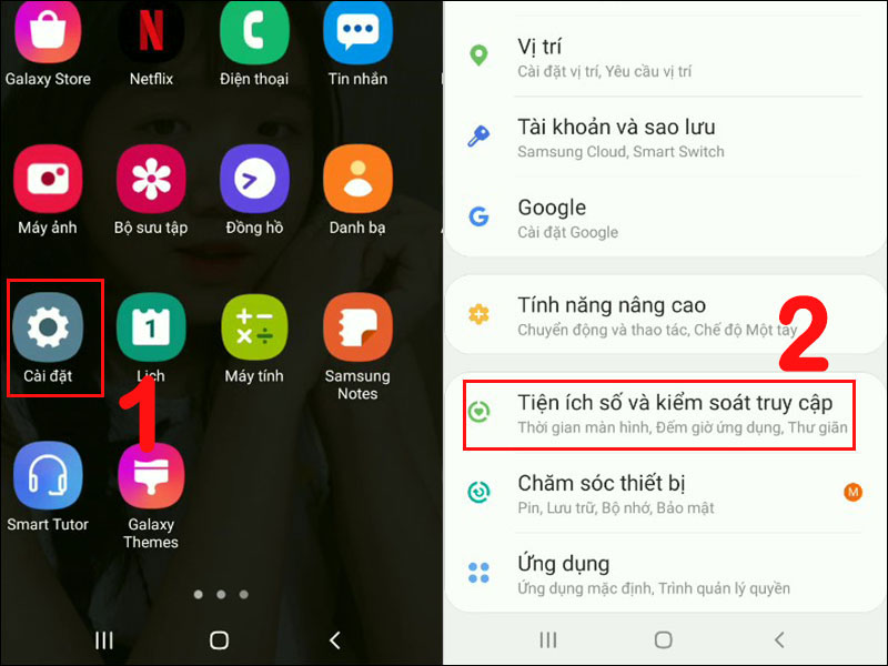 Cách khắc phục điện thoại Samsung trắng đen