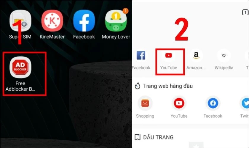 Sử dụng phần mềm chặn quảng cáo trên điện thoại samsung