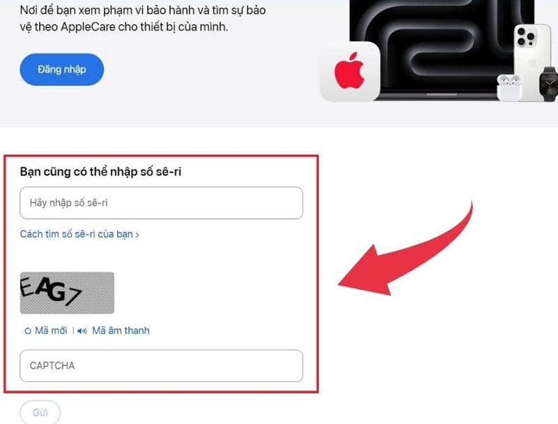 Kiểm tra qua số Seri và kiểu máy