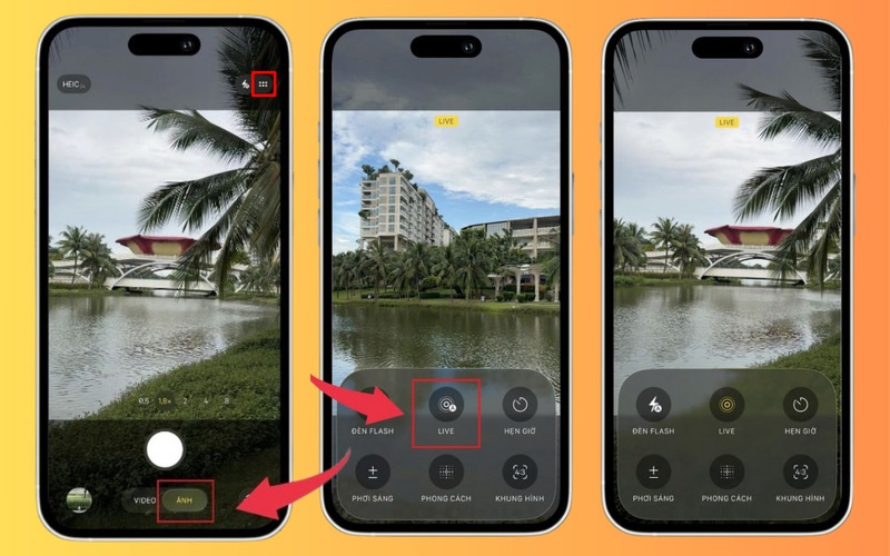 Chỉnh camera iPhone 17 Pro Max với Live Photo