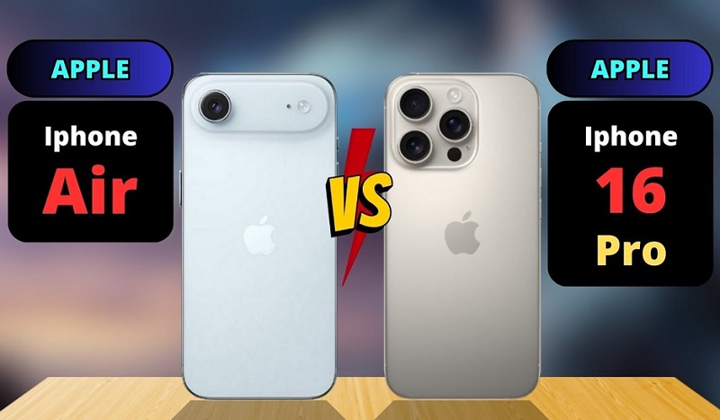 So sánh iPhone Air và iPhone 16 Pro qua màu sắc