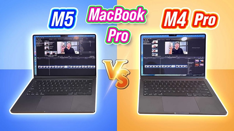 So sánh MacBook Pro M5 và MacBook Pro M4 qua GPU và Bộ nhớ