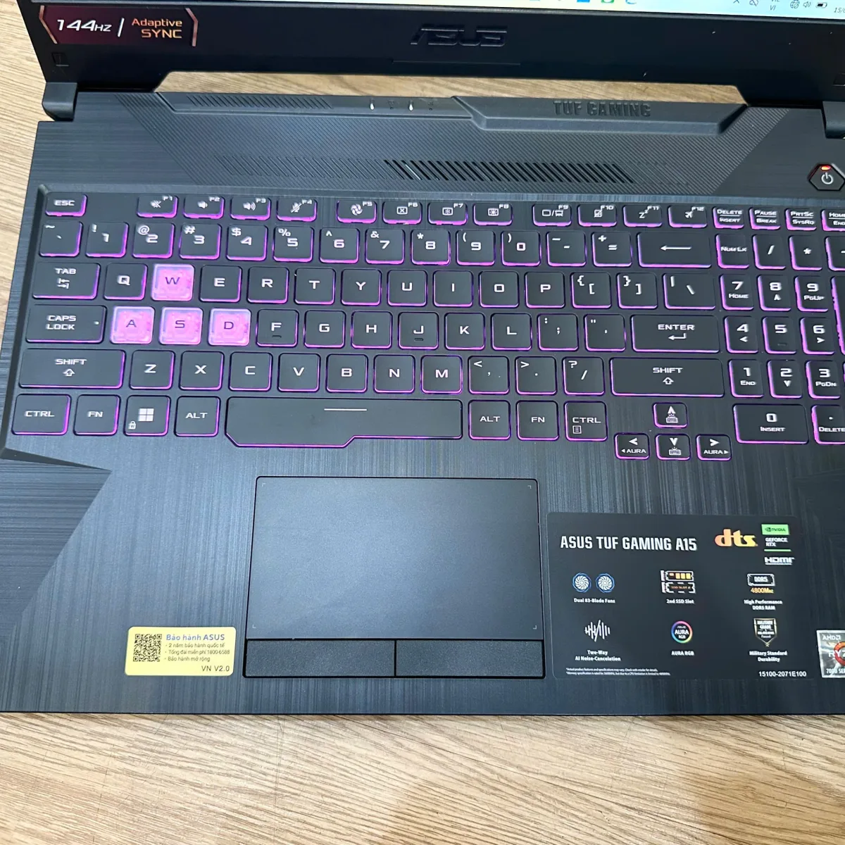 Asus TUF Gaming FA506NCG-HN184W R7-7445HS/16GB/512GB/15.6"/RTX3050 4GB/W11_Đen Cũ Đẹp BH 04/28