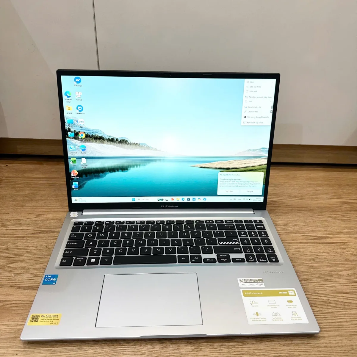 Asus Vivobook X1605VA-MB1826W I3-1315U/8GB/512GB/16" WUXGA/Win11_Bạc Cũ Đẹp