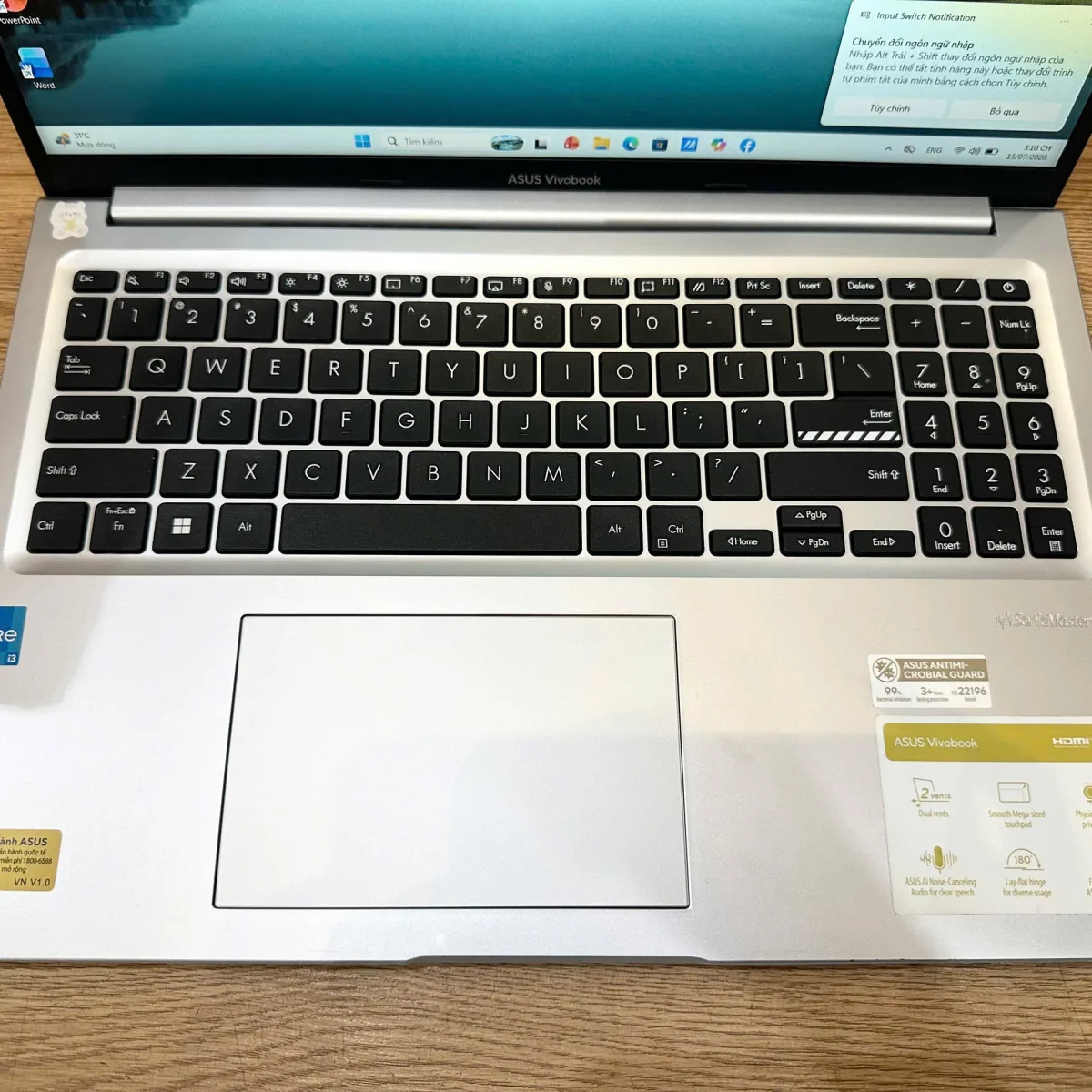 Asus Vivobook X1605VA-MB1826W I3-1315U/8GB/512GB/16" WUXGA/Win11_Bạc Cũ Đẹp