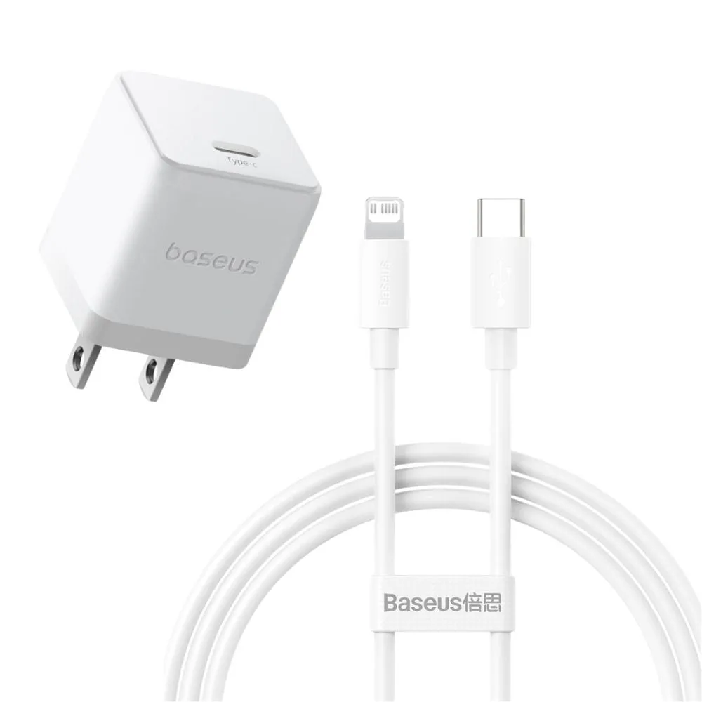 Bộ Sạc Nhanh 20W Baseus Palm USB-C 1M Đen