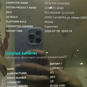 Lenovo Legion 5 15AHP10 AMD Ryzen 7 260 24/512GB RTX5050 15.1 Inch WQXGA OLED/Win11 Đen Cũ Đẹp